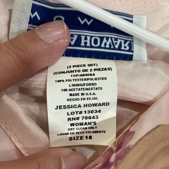 Jessica Howard Pink Floral Two-Piece Ensemble - Picture 4 of 5